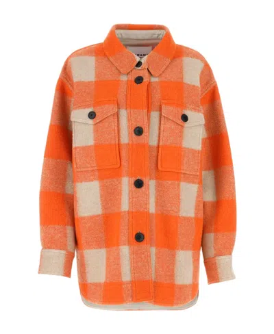 Isabel Marant Étoile Checkered Fleece Shirt Jacket
