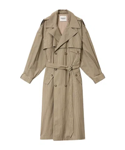 Isabel Marant Étoile Chilma Striped-pattern Coat In Brown