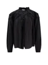 Isabel Marant Étoile Marant Etoile Women Christa Biologic Cotton And Viscose Shirt In Black