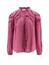 Isabel Marant Étoile Marant Etoile Women Christa Biologic Cotton And Viscose Shirt In Pink