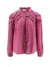 Isabel Marant Étoile Marant Etoile Women Christa Biologic Cotton And Viscose Shirt In Pink