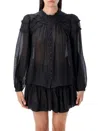 Isabel Marant Étoile Marant Etoile Women Christa Biologic Cotton And Viscose Shirt In Black