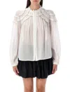 Isabel Marant Étoile Marant Etoile Women Christa Biologic Cotton And Viscose Shirt In White