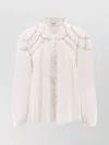 Isabel Marant Étoile Christa Cotton And Viscose Ruffled Shirt In White