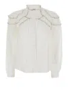 Isabel Marant Étoile Isabel Marant Etoile White Cotton Blend Christa Shirt In White