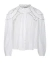 Isabel Marant Étoile Ruffled High-neck Blouse With Elegant Layered Details