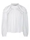Isabel Marant Étoile Christa Gathered Cotton Blouse Clothing