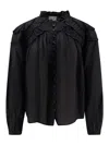 Isabel Marant Étoile Marant Etoile Women Christa Biologic Cotton And Viscose Shirt In Black
