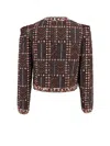 Isabel Marant Étoile Christy Embellished Quilted Printed Cotton-voile Jacket In Black
