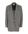 Isabel Marant Étoile Cikaito Oversized Plaid Coat In Black
