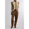 Isabel Marant Étoile Clara Faux Shearling Reversible Vest In Brown