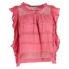 Isabel Marant Étoile Isabel Marant Etoile Clara Vintage Blouse In Red Cotton In Red