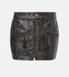 Isabel Marant Étoile Claudine Faux Leather Miniskirt In Black