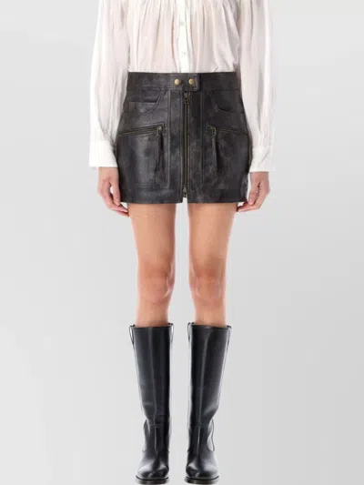 ISABEL MARANT ÉTOILE CLAUDINE LEATHER MINI SKIRT