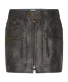 Isabel Marant Étoile Claudine Mini Skirt In Faded Black