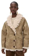 Isabel Marant Étoile Isabel Marant Etoile Eco Shearling Clea Coat In Gray