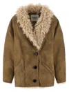 Isabel Marant Étoile "clea" Shearling Jacket In Brown