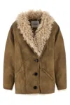 Isabel Marant Étoile "clea" Shearling Jacket In Green