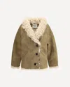 Isabel Marant Étoile Isabel Marant Etoile Eco Shearling Clea Coat In Green