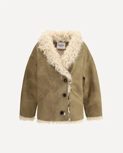 ISABEL MARANT ÉTOILE CLEA SHEARLING-EFFECT FAUX FUR COAT