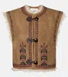 Isabel Marant Étoile Clemencia Embroidered Vest In Brown