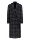 Isabel Marant Étoile Long Checked Double-breasted Notched Lapels Coat