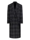 Isabel Marant Étoile Long Checked Double-breasted Notched Lapels Coat