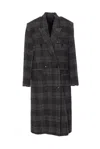 Isabel Marant Étoile Womens Grey Lexana Double-breasted Wool Coat In Brown
