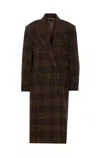 Isabel Marant Étoile Checked Double-breasted Lapel Coat In Black