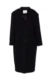 Isabel Marant Étoile Longline Coat Single-breasted Front Pockets In Black