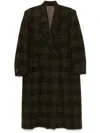 Isabel Marant Étoile Gislene Plaid Virgin Wool Coat In Brown