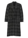 Isabel Marant Étoile Womens Grey Lexana Double-breasted Wool Coat In Black