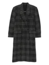 Isabel Marant Étoile Womens Grey Lexana Double-breasted Wool Coat In Black
