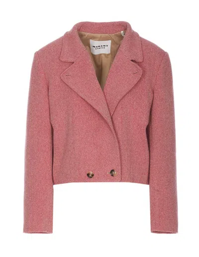 Isabel Marant Étoile Cassidy Cropped Jacket In Pink