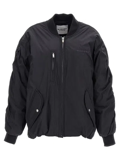 Isabel Marant Étoile 'coleen' Bomber Jacket In Black