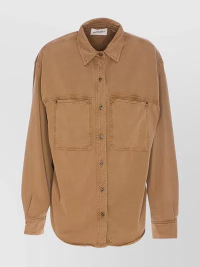 Isabel Marant Étoile Collared Neck Long Sleeves Chest Pockets In Beige