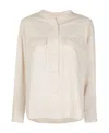 Isabel Marant Étoile Collarless Buttoned Shirt In White