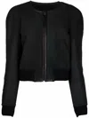 Isabel Marant Étoile Collarless Wool Bomber Jacket In Black