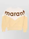 Isabel Marant Étoile Color Block Crew Neck Knit Sweater In Yellow