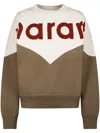 Isabel Marant Étoile Isabel Marant Etoile 'khaki Houston' Dark Cotton Blend Sweatshirt Women In Brown
