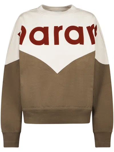 ISABEL MARANT ÉTOILE COLOR-BLOCKED GRAPHIC KNIT SWEATER WITH RELAXED FIT