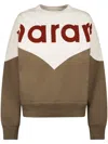 Isabel Marant Étoile Color-blocked Graphic Knit Sweater With Relaxed Fit In Neutral