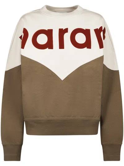 Isabel Marant Étoile Color-blocked Graphic Knit Sweater With Relaxed Fit In Neutral