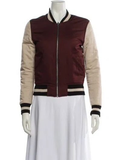 Pre-owned Isabel Marant Étoile Colorblock Pattern Bomber Jacket In Multi