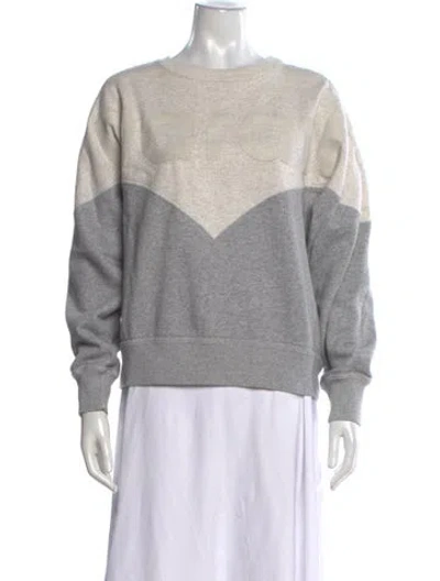 Pre-owned Isabel Marant Étoile Colorblock Pattern Crew Neck Sweatshirt In Grey