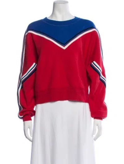 Pre-owned Isabel Marant Étoile Colorblock Pattern Crew Neck Sweatshirt In Red