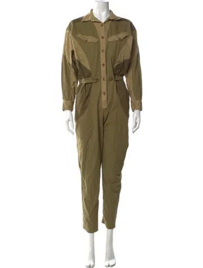 Pre-owned Isabel Marant Étoile Colorblock Pattern Jumpsuit In Green