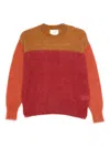 Isabel Marant Étoile Colorblock Wool-blend Sweater In Red