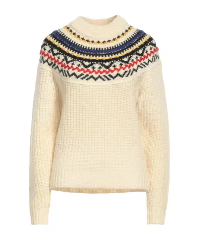 Isabel Marant Étoile Colorful Thick Knitted Sweater In Neutral