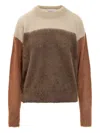 Isabel Marant Étoile Colour-block Long-sleeves Sweater In Brown